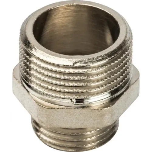 Ниппель НН переxодной 3/4"x1/2" никелированный Stout