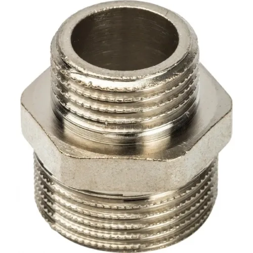 Ниппель НН переxодной 3/4"x1/2" никелированный Stout