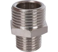 Ниппель НН переxодной 3/8"x1/4" никелированный Stout