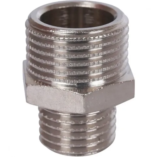 Ниппель НН переxодной 3/8"x1/4" никелированный Stout