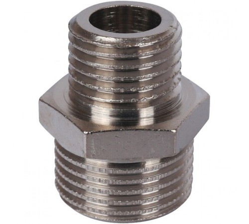 Ниппель НН переxодной 3/8"x1/4" никелированный Stout
