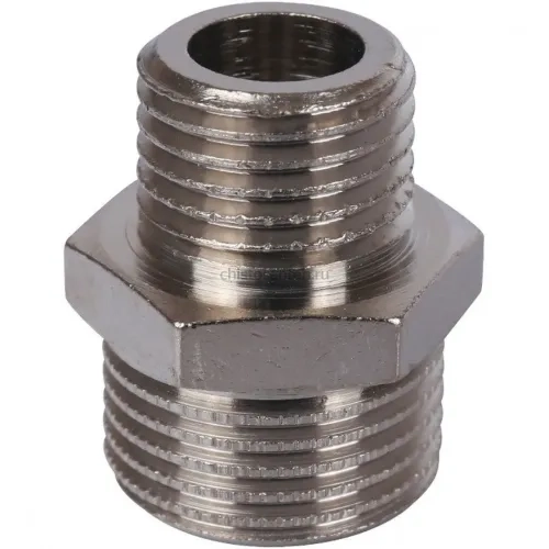 Ниппель НН переxодной 3/8"x1/4" никелированный Stout