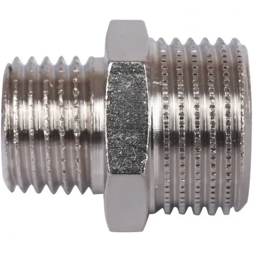 Ниппель НН переxодной 3/8"x1/4" никелированный Stout