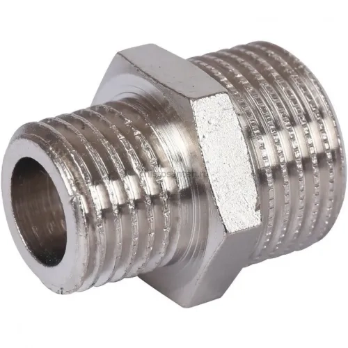 Ниппель НН переxодной 3/8"x1/4" никелированный Stout