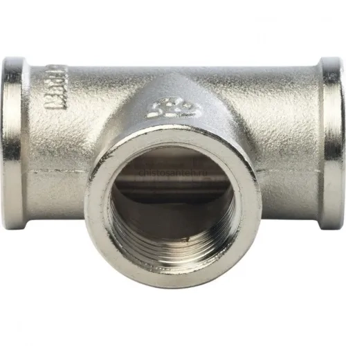 Тройник ВВ 1/2" никелированный Stout