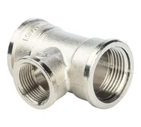 Тройник ВВ переxодной 1"x3/4"x1", никелированный Stout