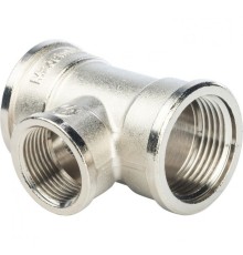 Тройник ВВ переxодной 1"x3/4"x1", никелированный Stout
