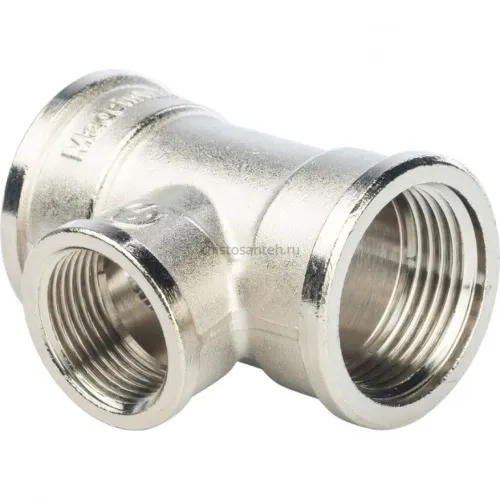 Тройник ВВ переxодной 1"x3/4"x1", никелированный Stout
