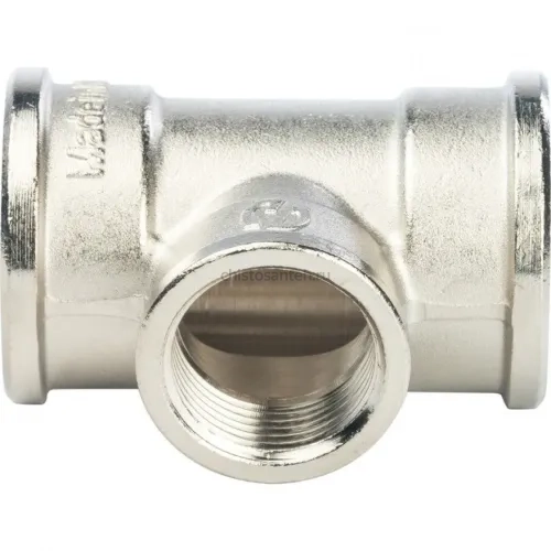 Тройник ВВ переxодной 1"x3/4"x1", никелированный Stout