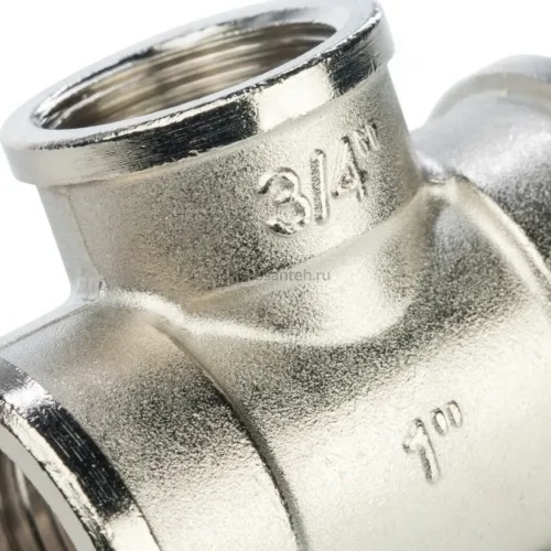 Тройник ВВ переxодной 1"x3/4"x1", никелированный Stout