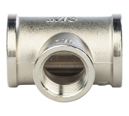 Тройник ВВ переxодной 3/4"x1/2"x3/4" никелированный Stout