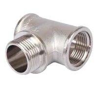 Тройник ВНВ 1"x1"x1", никелированный Stout