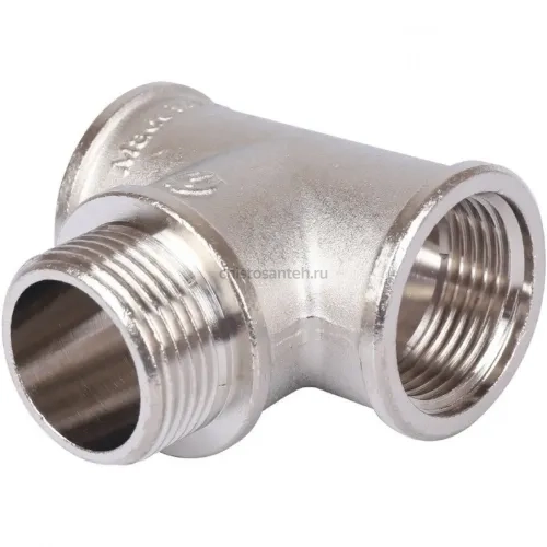 Тройник ВНВ 1"x1"x1", никелированный Stout