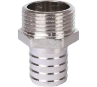 Штуцер НР 1"x25, никелированный Stout