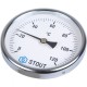 Термометр биметаллический 80 мм 1/2", 120°C с погружной гильзой 100 мм STOUT