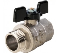 Кран шаровой полнопроходной ВР/НР 1", ручка бабочка Stout