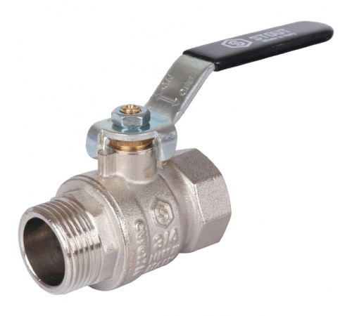 Кран шаровой стандартнопроходной ВР/НР 3/4", ручка рычаг Stout