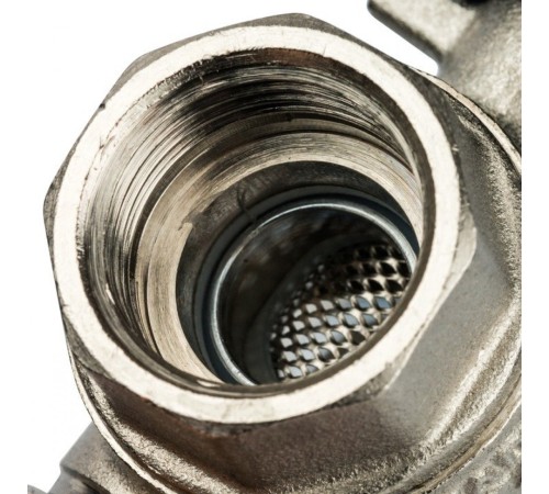 Кран шаровой с фильтром 1/2", ручка бабочка Stout