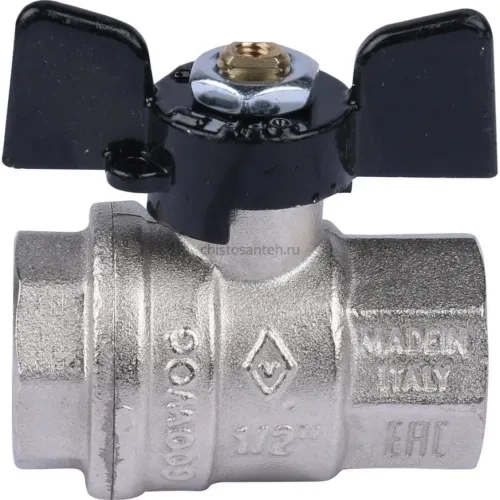Кран шаровый ВВ бабочка 1/2" Bugatti