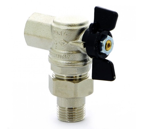 Кран шаровый со сгоном угловой 1/2" Bugatti Кран шаровый со сгоном угловой 1/2" Bugatti