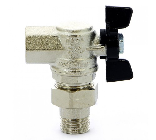 Кран шаровый со сгоном угловой 1/2" Bugatti Кран шаровый со сгоном угловой 1/2" Bugatti