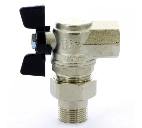Кран шаровый со сгоном угловой 3/4" Bugatti Кран шаровый со сгоном угловой 3/4" Bugatti