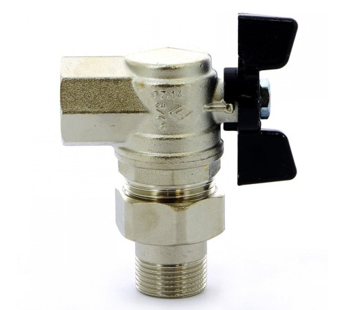 Кран шаровый со сгоном угловой 3/4" Bugatti Кран шаровый со сгоном угловой 3/4" Bugatti