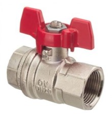 Кран шаровый 1" ВВ маховик из алюминия Optibal Oventrop