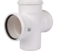 Крестовина канализационная Raupiano Plus 110/110/110/87° одноплоскостная REHAU (РЕХАУ - 11215541001)