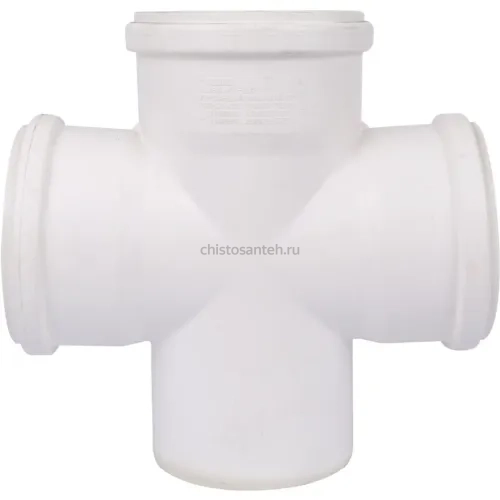Крестовина канализационная Raupiano Plus 110/110/110/87° одноплоскостная REHAU (РЕХАУ - 11215541001)