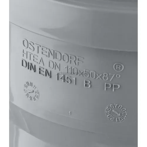 Тройник канализационный HTEA 110х50/90° Ostendorf