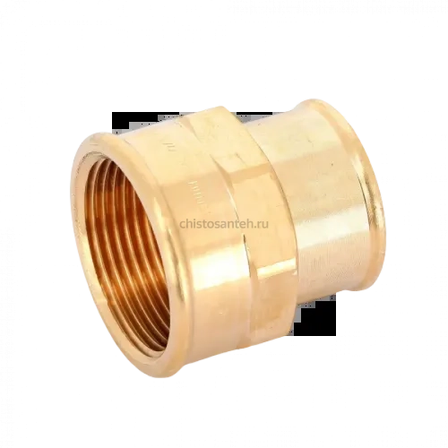 Муфта переxодная ВВ 1 1/4"x1" бронза Viega