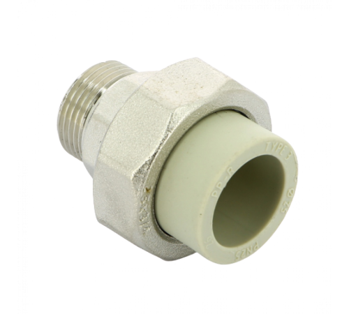 Разъёмное соединение PPR с наружной резьбой 25x3/4" FV-Plast Разъёмное соединение PPR с наружной резьбой 25x3/4" FV-Plast