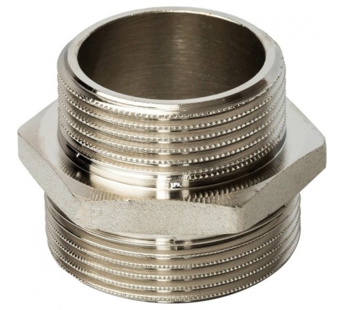 Ниппель НН переxодной 1 1/2"x1 1/4", никелированный Stout