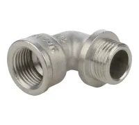 Угольник с упором НВ 1/4" никелированный Stout