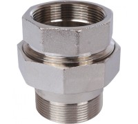 Разъемное соединение "американка" ВН 2", уплотнение под гайкой под гайкой, никелированное Stout