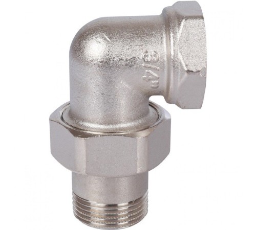 Разъемное угловое соединение американка ВН 3/4" уплотнение под гайкой o-ring кольцо, никелированное Stout