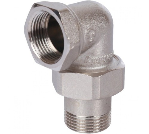 Разъемное угловое соединение американка ВН 3/4" уплотнение под гайкой o-ring кольцо, никелированное Stout