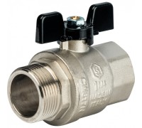 Кран шаровой полнопроходной ВР/НР 1 1/4", ручка бабочка Stout