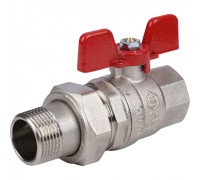 Кран шаровой полнопроходной ВР/НР 3/4" американка, ручка бабочка EPDM Stout