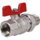 Кран шаровой полнопроходной ВР/НР 3/4" американка, ручка бабочка EPDM Stout