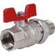 Кран шаровой полнопроходной ВР/НР 3/4" американка, ручка бабочка EPDM Stout