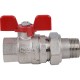 Кран шаровой полнопроходной ВР/НР 3/4" американка, ручка бабочка EPDM Stout