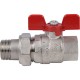Кран шаровой полнопроходной ВР/НР 3/4" американка, ручка бабочка EPDM Stout