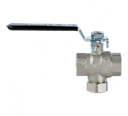 Кран шаровой с фильтром 1/2" Stout