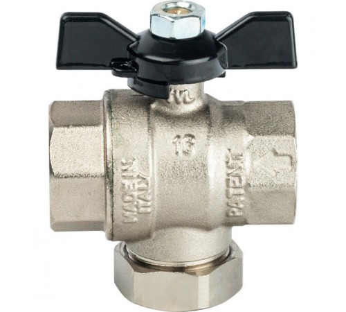 Кран шаровой с фильтром 3/4", ручка бабочка Stout