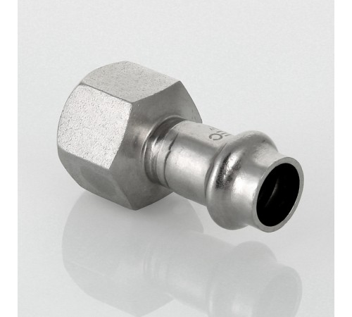 Пресс-муфта с  внутренней резьбой 22 мм х 04  из нержавеющей стали VTi.902.I.002204 VALTEC (ВАЛТЕК)