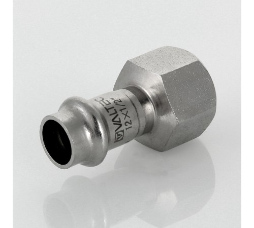 Пресс-муфта с  внутренней резьбой 22 мм х 04  из нержавеющей стали VTi.902.I.002204 VALTEC (ВАЛТЕК)