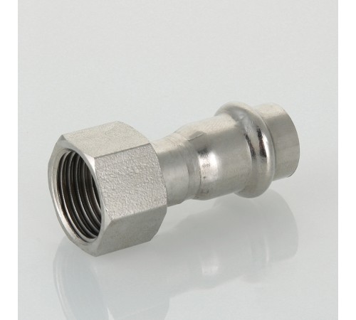 Пресс-муфта с накидной гайкой 22 мм х 1/2"  из нержавеющей стали VTi.908.I.002204 VALTEC (ВАЛТЕК)