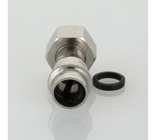 Пресс-муфта с накидной гайкой 22 мм х 1/2"  из нержавеющей стали VTi.908.I.002204 VALTEC (ВАЛТЕК)